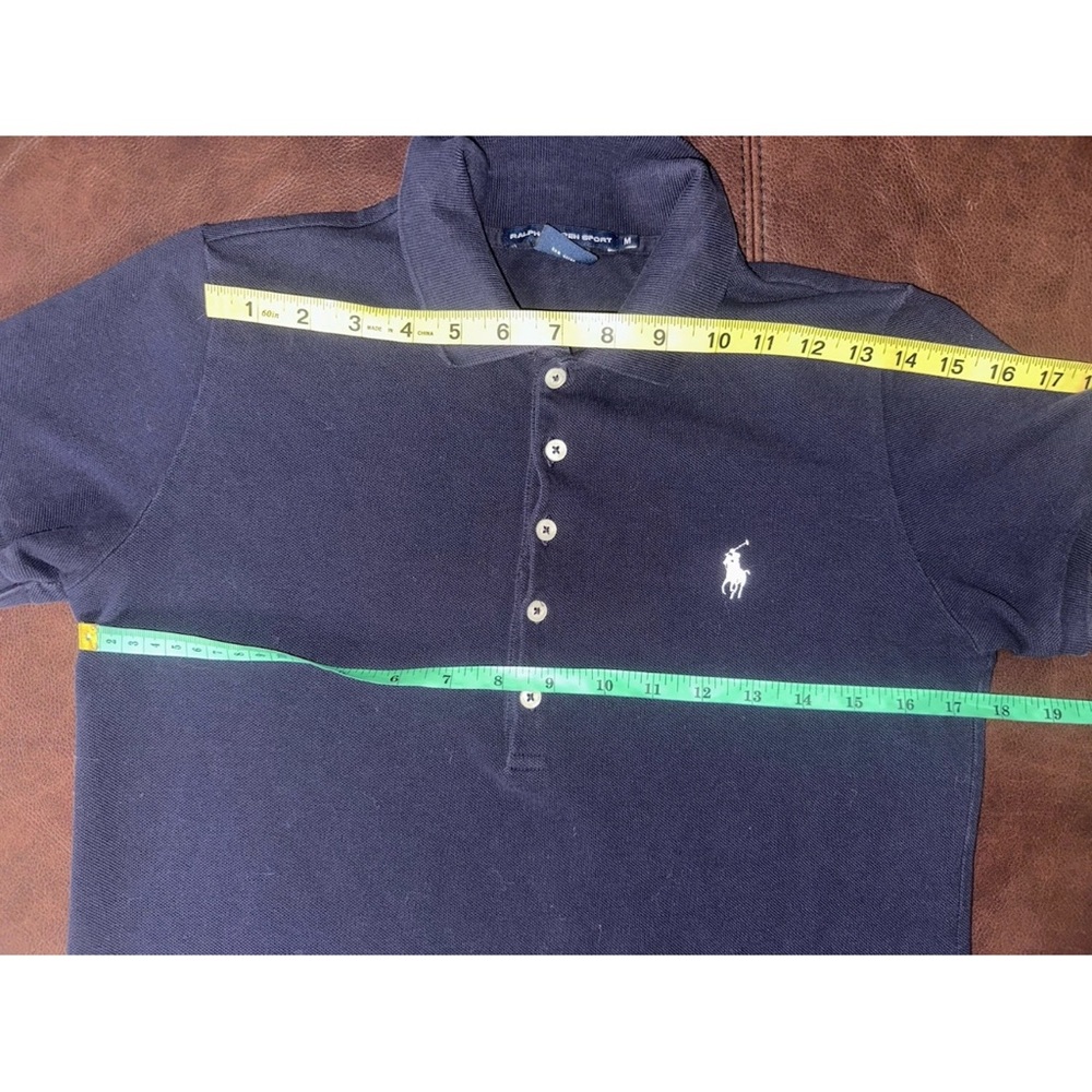 Ralph Lauren Sz M Polo Shirt Dress Navy Blue Short Sleeve Pony Logo Preppy - Picture 9 of 11